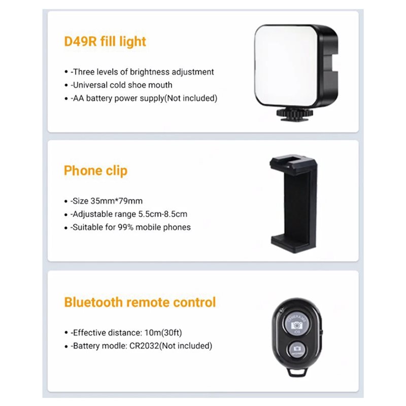 B29C-Portable Smartphone Video - đánh giá và giá Photography Lighting Kit Portable